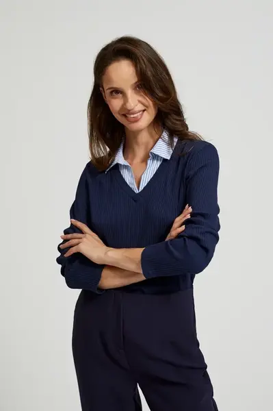 Marisse Women's Blouse Z-Ts-4523 Navy