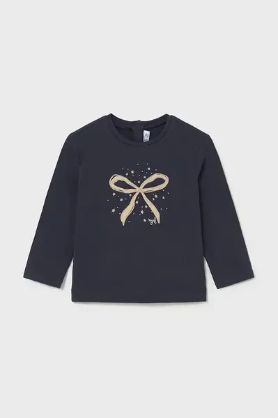 Dětské tričko s dlouhým rukávem Mayoral tmavomodrá barva, 116