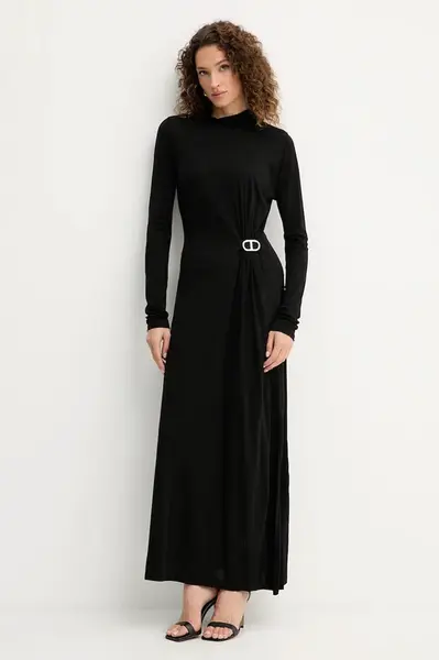 Šaty Twinset černá barva, maxi, 252TP2024