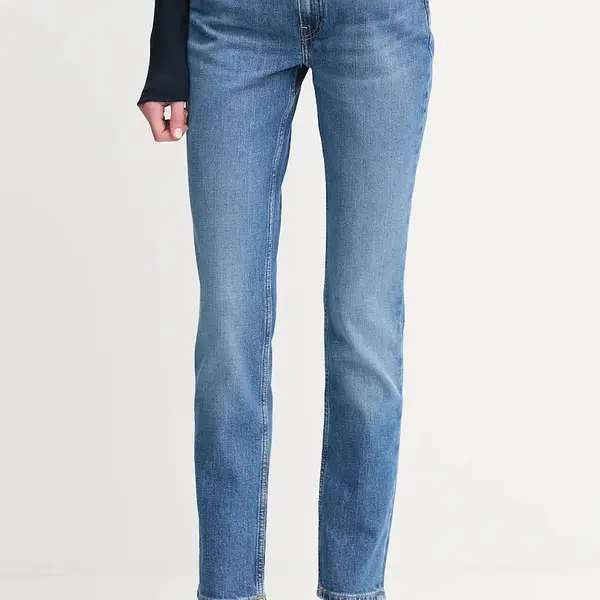 Džíny Tommy Hilfiger dámské, modrá barva, WW0WW46721