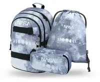 Baagl 3 SET Skate NASA Grey: batoh, penál, sáček