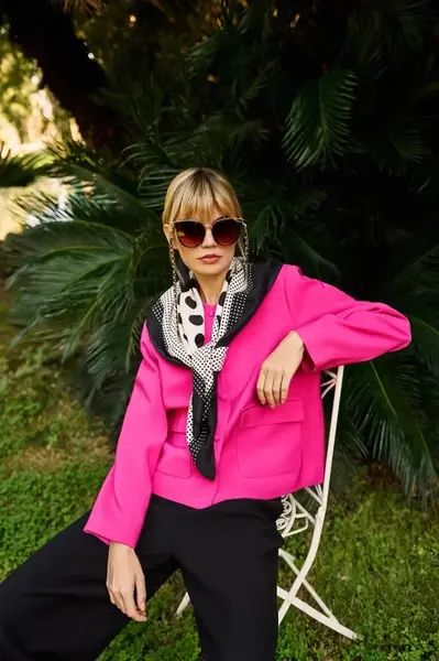 Marisse Women's Jacket L-Ku-4618 Fuchsia