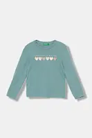 Dětské bavlněné tričko s dlouhým rukávem United Colors of Benetton