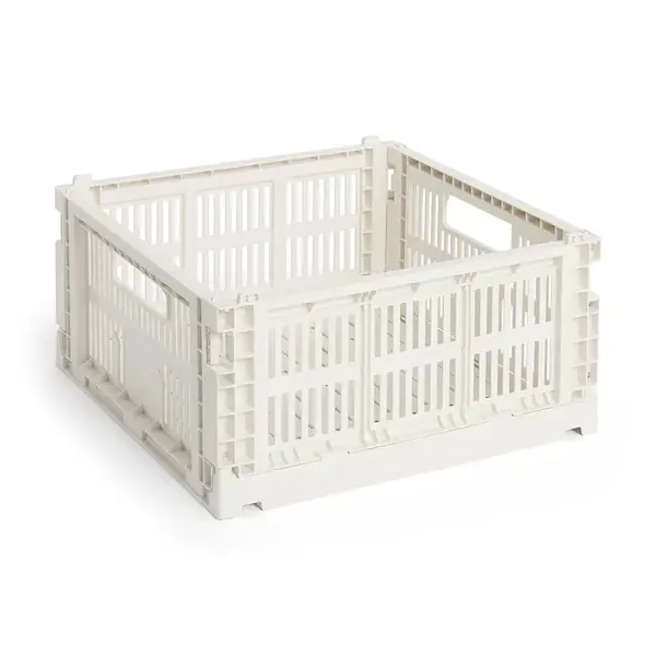 Úložný box HAY Colour Crate M / 14 x 26,5 x 34,5 cm bílá barva