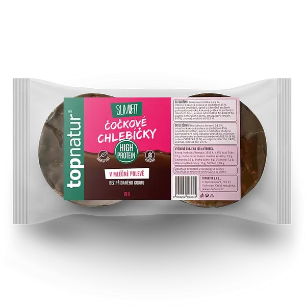 TOPNATUR Čočkové chlebíčky mléčná čokoláda 70 g