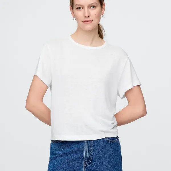 GAP Linen crop t-shirt - Women's