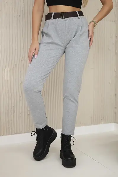 Punto Milano winter pants with belt gray