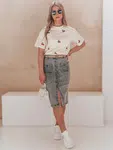 Spódnica jeansowa midi GUZIKOVA szara Dstreet