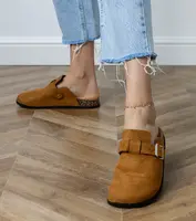 Gemre Hnedé šľapky uzavreté na korkovej podrážke Lerins