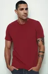 T9569 DEWBERRY BICYCLE COLLAR MEN'S T-SHIRT-BURGUNDY