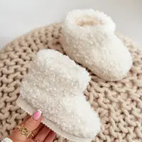 FR1 Dětské Sněhule S Kožíškem Typu Beránek Světle Béžové Mevael