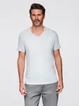 Ombre BASIC men's classic cotton tee-shirt with a crew neckline - light grey