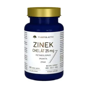 PHARMA ACTIV Zinek chelát 25 mg 90 tablet