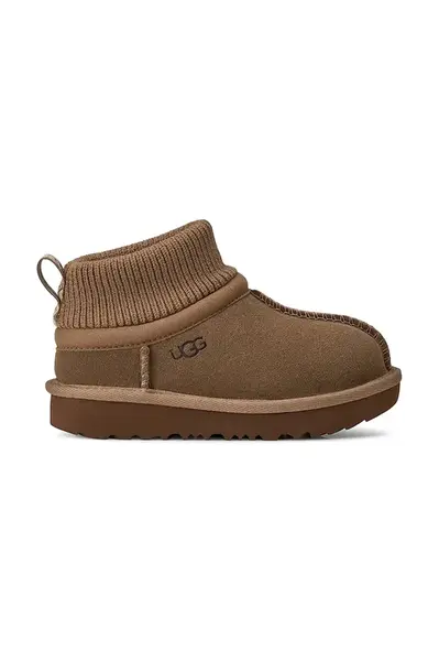 UGG  sběhule zimní dětské semišové CLASSIC ULTRA STRETCH CUFF