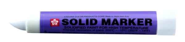 Solid Marker - White - voskový popisovač