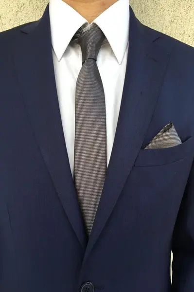 69641 Dewberry Mens Tie and Handkerchief Set-DARK GREY