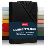 Blumtal NAPÍNACÍ prostěradlo z mikrovlákna, 120/200/30 cm, Černá