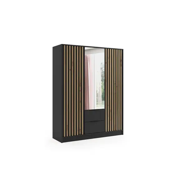ALTDECOR ŠATNÍ SKŘÍŇ NERA – 150 cm – černá | dub artisan