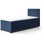 Beautysofa ČALOUNĚNÁ postel Eric 94/207/105, tmavě modrá