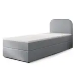 MASSENO AMERICKÁ POSTEL CERIA 80x200 cm, s matrací a úložným prostorem, KRONOS 15, Grau