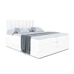 ALTDECOR POSTEL boxspring OTTA KING – 160 × 200 – H3/H4 – vysoce lesklá bílá