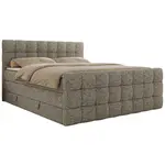 MKS POSTEL BOXSPRING ALTIVO KING DUO 180/200 - Šedá Strukturovaná látka - Topper T25 - H4