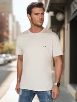 Pánské triko s výšivkou cappuccino