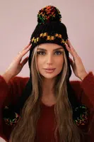 Dámská kšiltovka s dlouhými ušima Nadia K321 černá