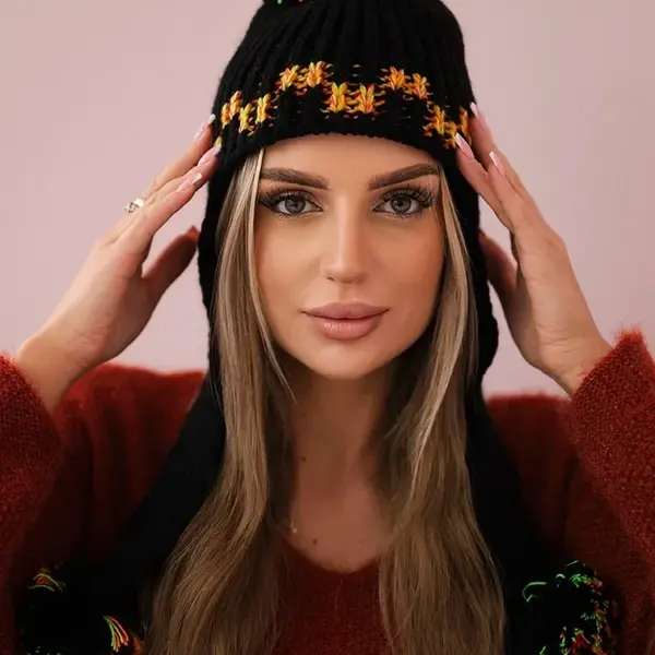 Dámská kšiltovka s dlouhými ušima Nadia K321 černá