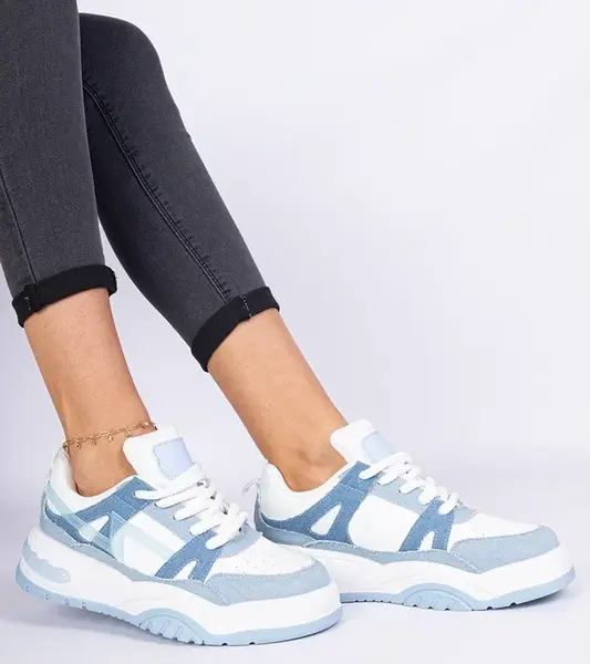 Gemre Luciana denim sneakers with thick laces