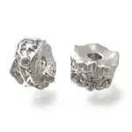 Brass Micro Pave Cubic Zirconia Beads