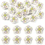 20Pcs Printed Handmade Porcelain Beads