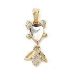 Brass Micro Pave Cubic Zirconia Pendants