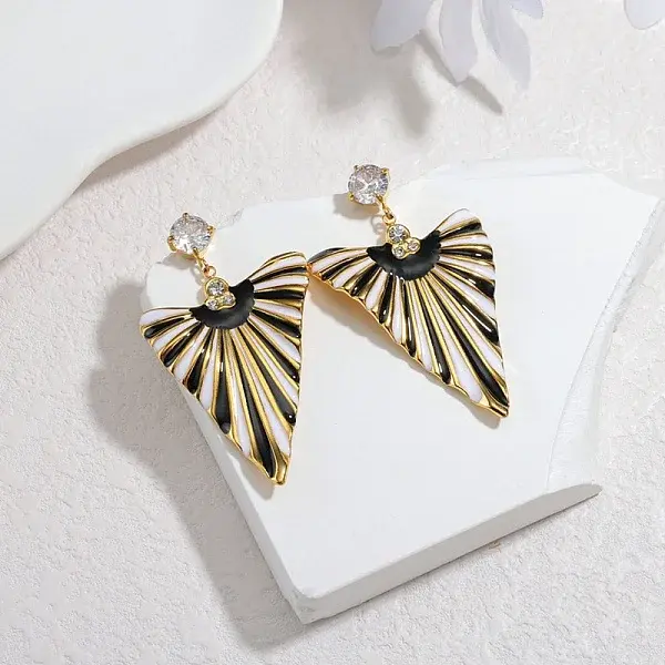 304 Stainless Steel Triangle Dangle Stud Earrings