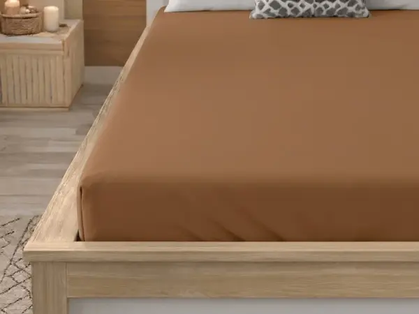 Prostěradlo z mikrovlákna MICROVELLE hnědé 90x200 cm