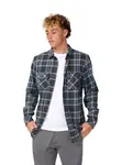 Rip curl pánská košile Premium Surf Griffin Flannel Washed Black | Černá | Velikost XL | 100% bavlna