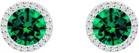 Preciosa Stříbrné náušnice Lynx Emerald 5269 66