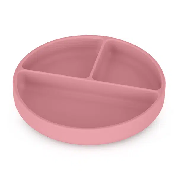 PETITE&MARS Talířek silikonový dělící kulatý Take&Match Dusty Rose 6m+