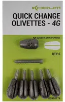 Korum rychlovýměnná zátěž quick change olivettes - 1 g