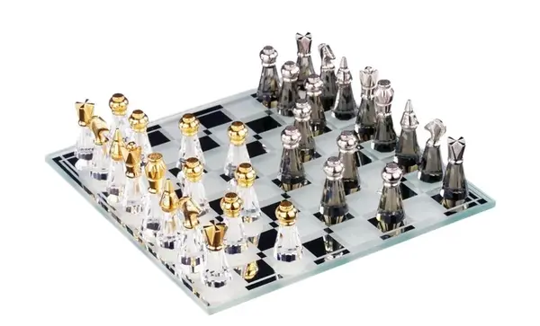 Preciosa Dekorace Malé šachy z českého křišťálu Preciosa 0823 00