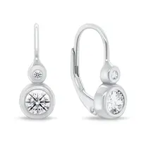 Brilio Silver Stříbrné náušnice s krystaly EA63W