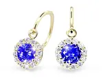 Cutie Jewellery Krásné dětské náušnice ze žlutého zlata C2745-10-X-1 modrá