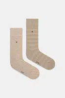 Ponožky Tommy Hilfiger 2-pack pánské, béžová barva, 701232601
