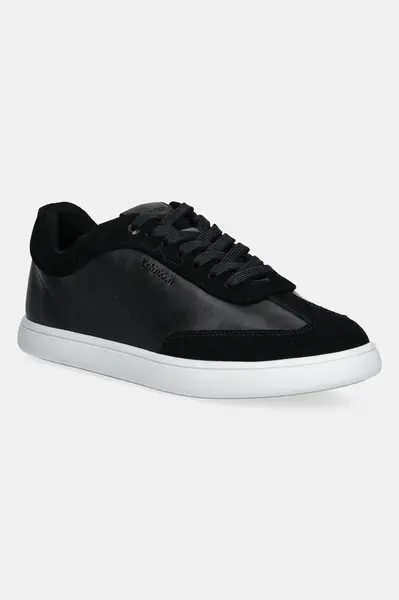 Kožené sneakers boty Calvin Klein CUPSOLE LACE UP - LTH SUE MIX