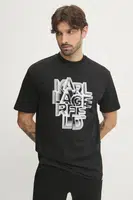 Bavlněné tričko Karl Lagerfeld černá barva, s potiskem, 551230.755186