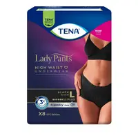 Tena Lady Pants Plus Black Large inkontinenční kalhotky 8 ks