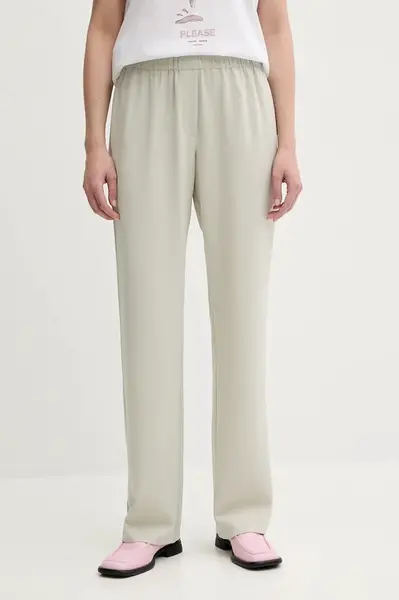 Kalhoty Samsoe Samsoe Hoys dámské, zelená barva, high waist, F16304674