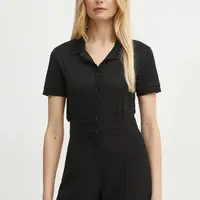 Polo tričko Patrizia Pepe černá barva, 8K0279 K128