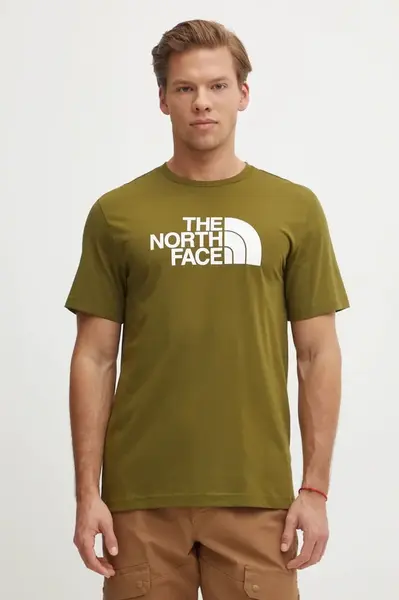 Tričko The North Face Easy zelená barva, s potiskem, NF0A8A6CTOE1