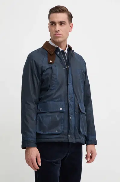Bavlněná bunda Pepe Jeans TOGAN tmavomodrá barva, oversize, PM403023